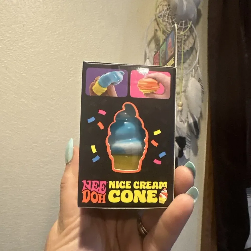 Schylling NeeDoh Nice Cream Cone - Blue (100% Authentic / New)